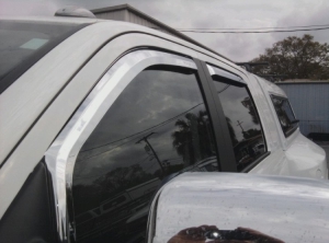 Chrome door vent visor ventshades